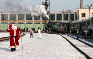 Santa Claus in Budapest Railway Museum