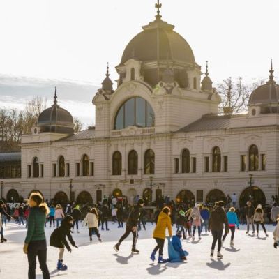 Budapest Ice Rink City Park Palace Christmas Holidays